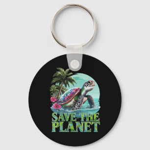 Save The Planet Sea Turtle Oceans Earth Day 2025 E Key Ring