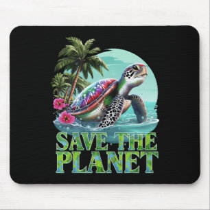 Save The Planet Sea Turtle Oceans Earth Day 2025 E Mouse Mat