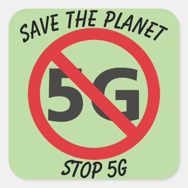 Save the Planet, Stop 5G sticker (Front)