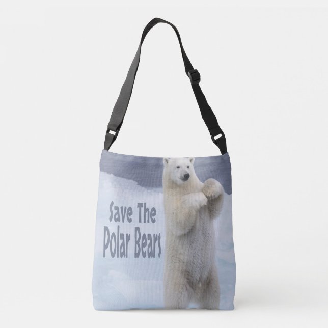Save The Polar Bears Crossbody Bag (Back)