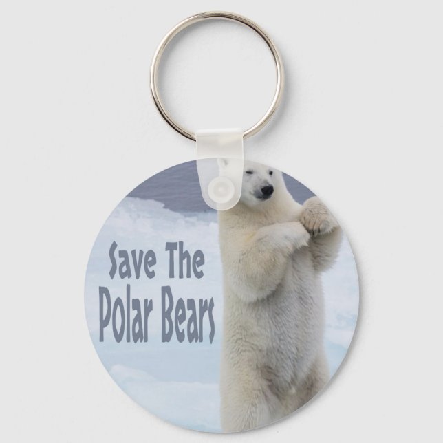 Save The Polar Bears Key Ring (Front)