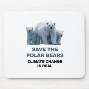 Save the Polar Bears Mouse Mat