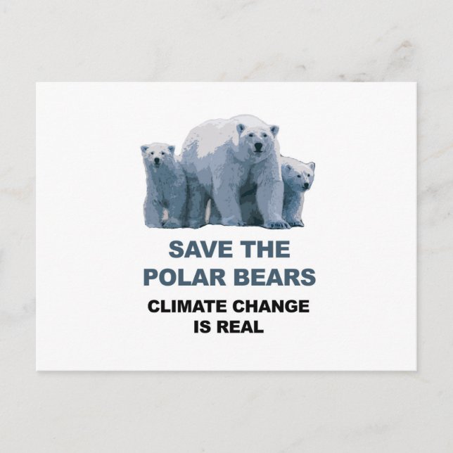 Save the Polar Bears Postcard (Front)