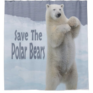 Save The Polar Bears Shower Curtain