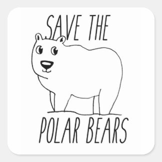Save The Polar Bears Stickers