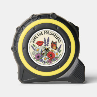 Save the Pollinator with bee, butterfly & flowers 1