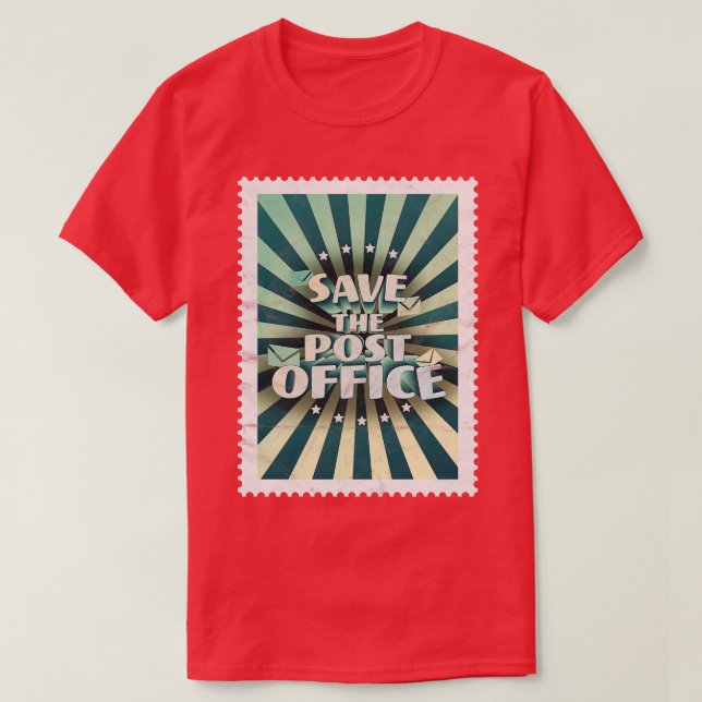 Save The Post Office Distressed T-Shirt (Design Front)