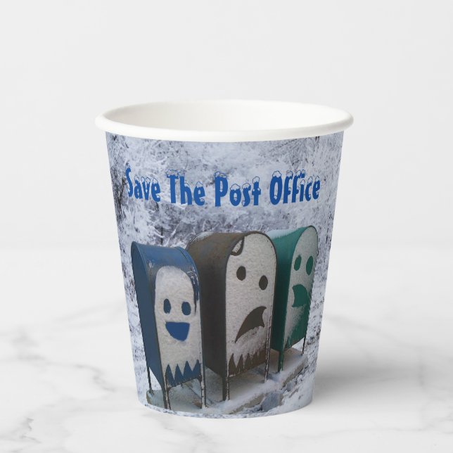 Save The Post Office Paper Cups (Front)