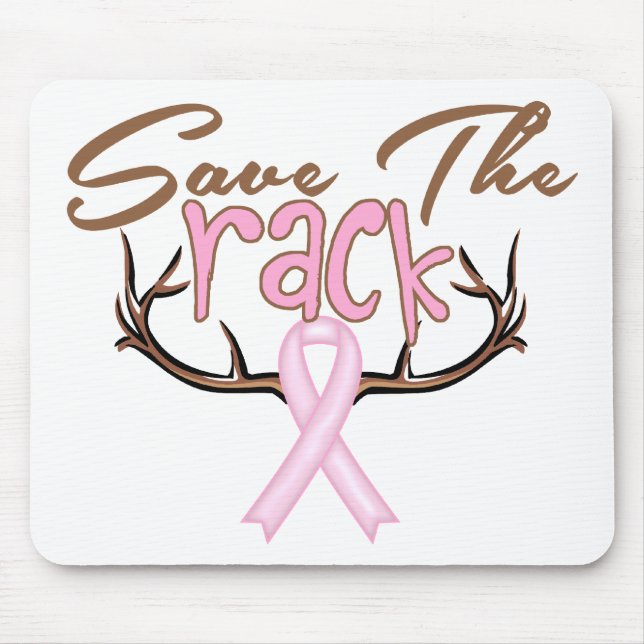 Save The Rack Breast Cancer Awareness Mouse Mat (Front)