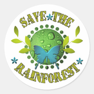 Save the Rainforest Classic Round Sticker