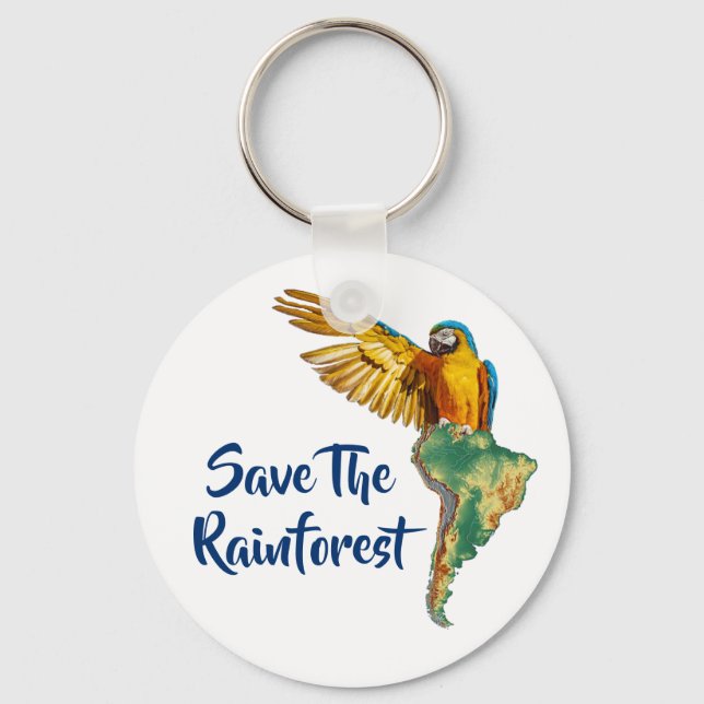 Save The Rainforest Key Ring (Front)
