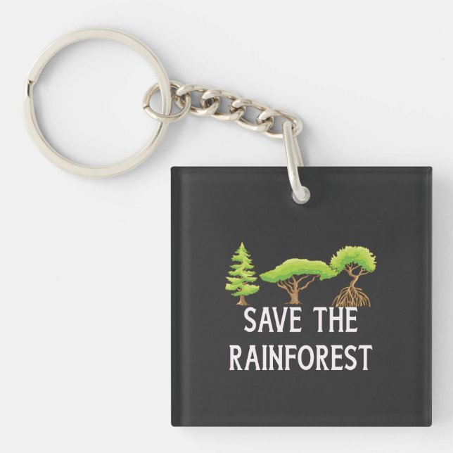 Save The Rainforest Key Ring (Front)