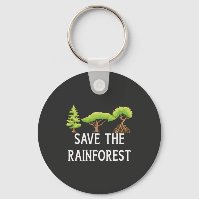 Save The Rainforest Key Ring (Front)
