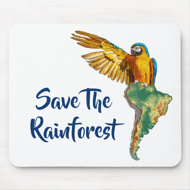 Save The Rainforest Mouse Mat (Front)
