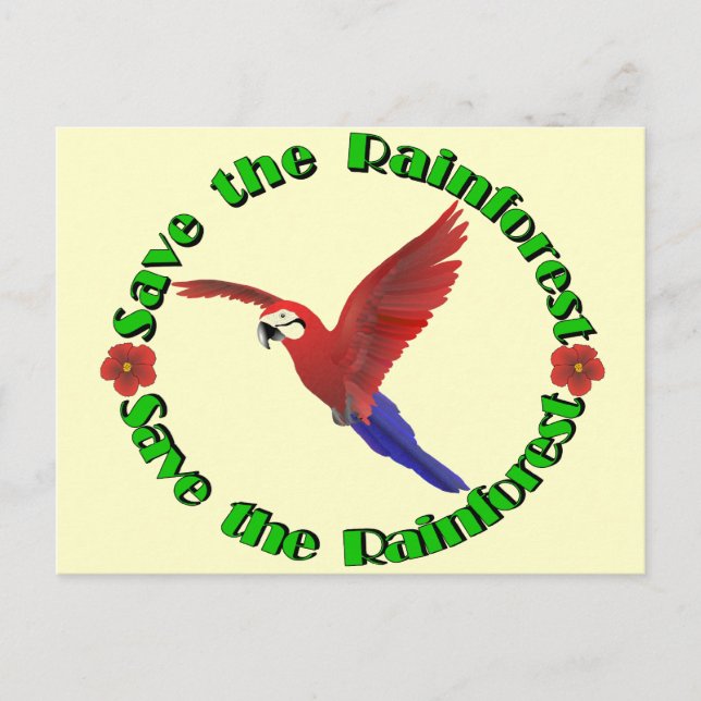 Save the Rainforest Postcard (Front)