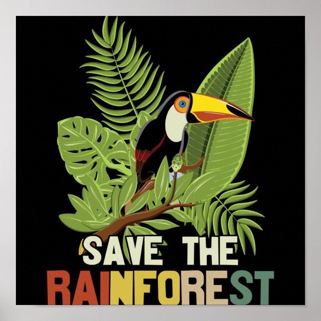 save the rainforest poster (Front)