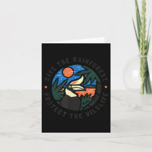 Save The Rainforest Protect The Wildlife Card