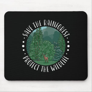 Save The Rainforest Protect The Wildlife Earth Day Mouse Mat