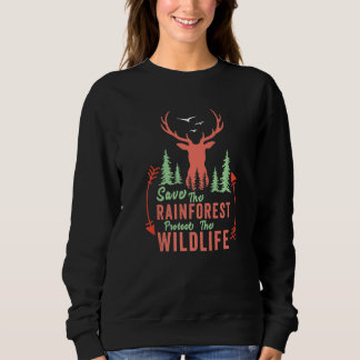 Save The Rainforest Protect The Wildlife Hike Camp Sweatshirt
