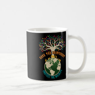 Save The Rainforest Protect The Wildlife Vintage E Coffee Mug