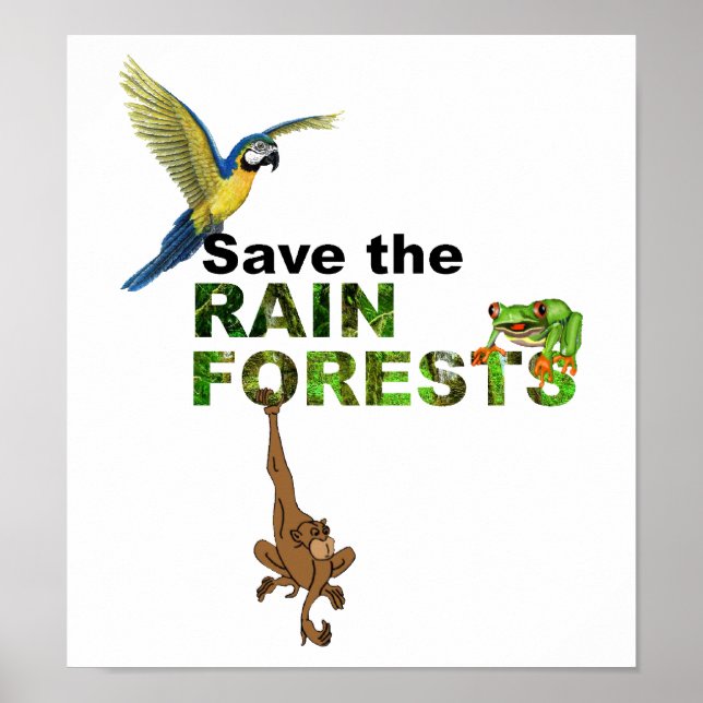 Save the Rainforests Poster (Front)