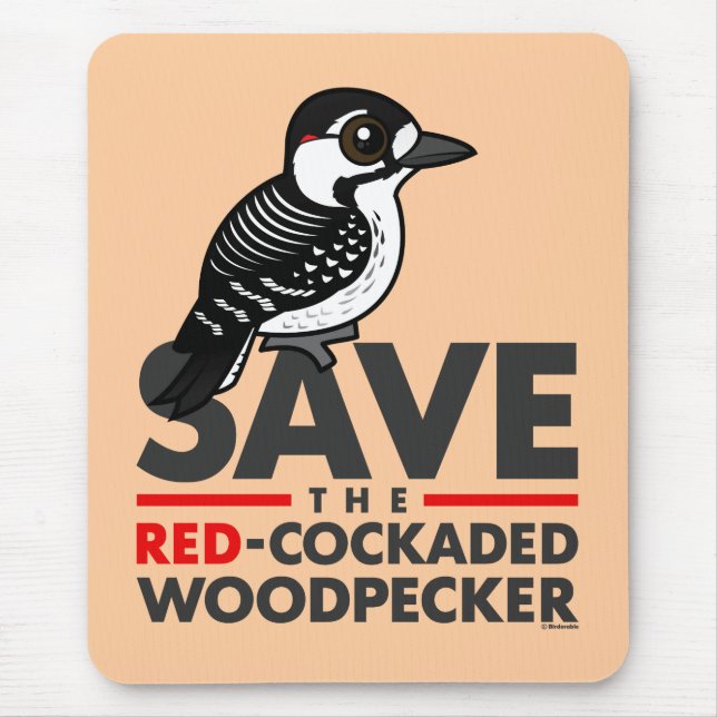 Save the Red-cockaded Woodpecker Mouse Mat (Front)