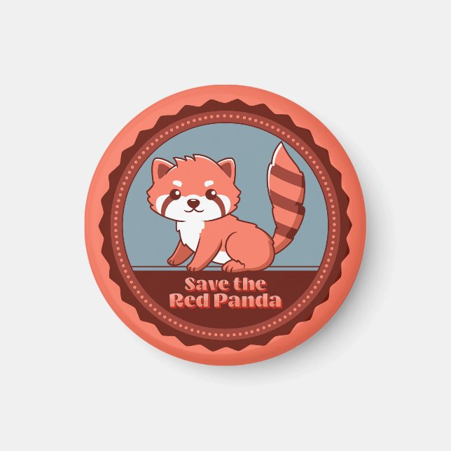 Save the Red Panda Magnet (Front)