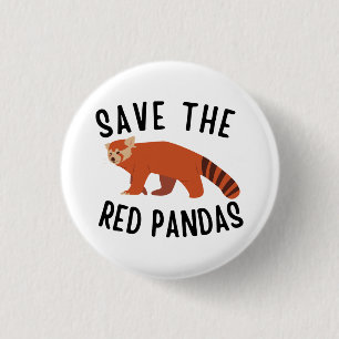 Save The Red Pandas 3 Cm Round Badge