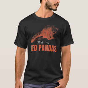 Save The Red Pandas Red Panda Animal Graphic T-Shirt