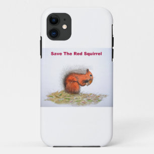 Save the red squirrel iPhone 11 case