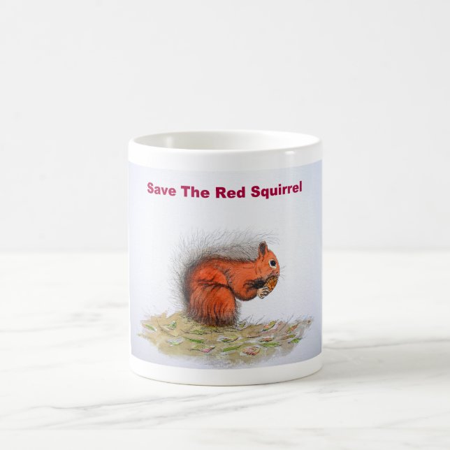 Save the red squirrel coffee mug (Center)