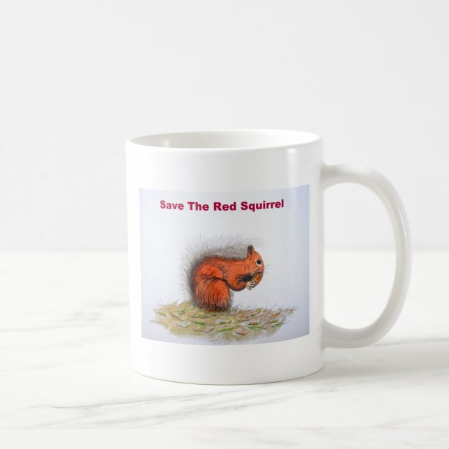 Save the red squirrel coffee mug (Right)