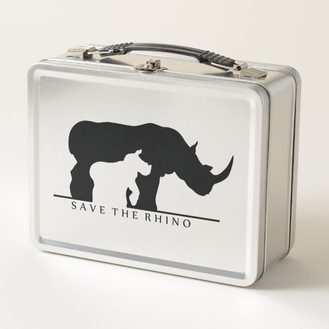 Save the Rhino Metal Lunch Box (Front)
