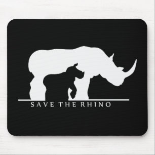 Save The Rhino Mouse Mat