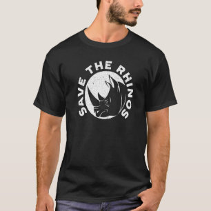 Save The Rhino Rhinocerus Wildlife Animal Herbivor T-Shirt