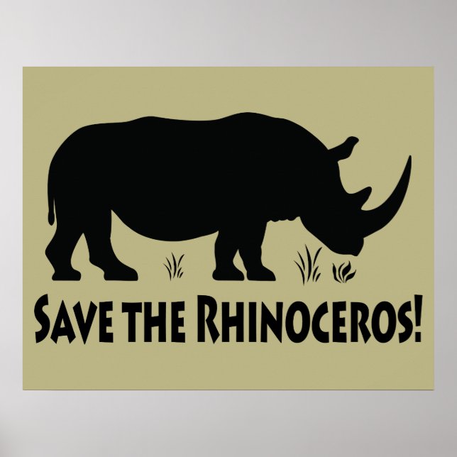 Save the Rhinoceros Poster (Front)