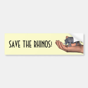 Save The Rhinos ! Bumper Sticker