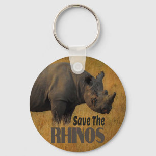 Save The Rhinos Key Ring