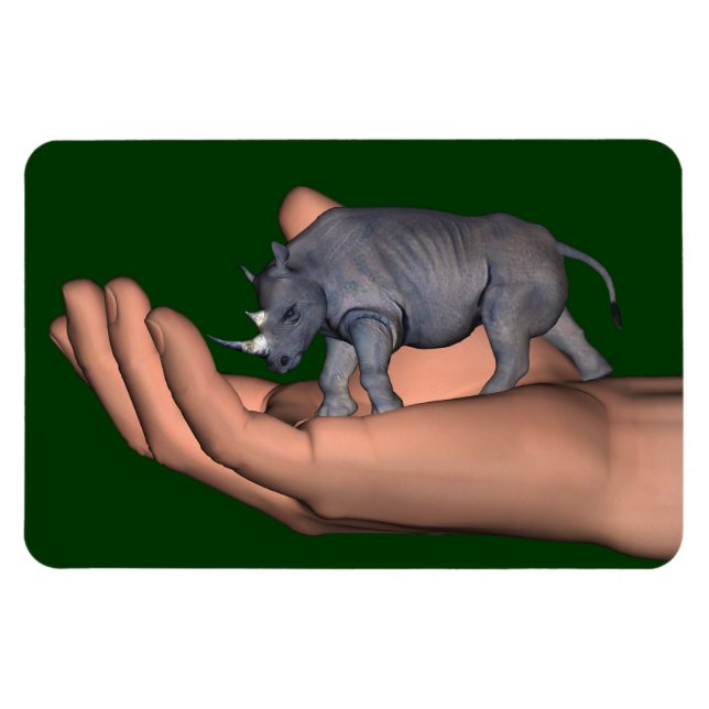 Save The Rhinos ! Magnet (Horizontal)