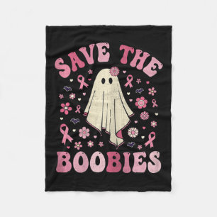 Save The S Breast Cancer Awareness Halloween Fleece Blanket