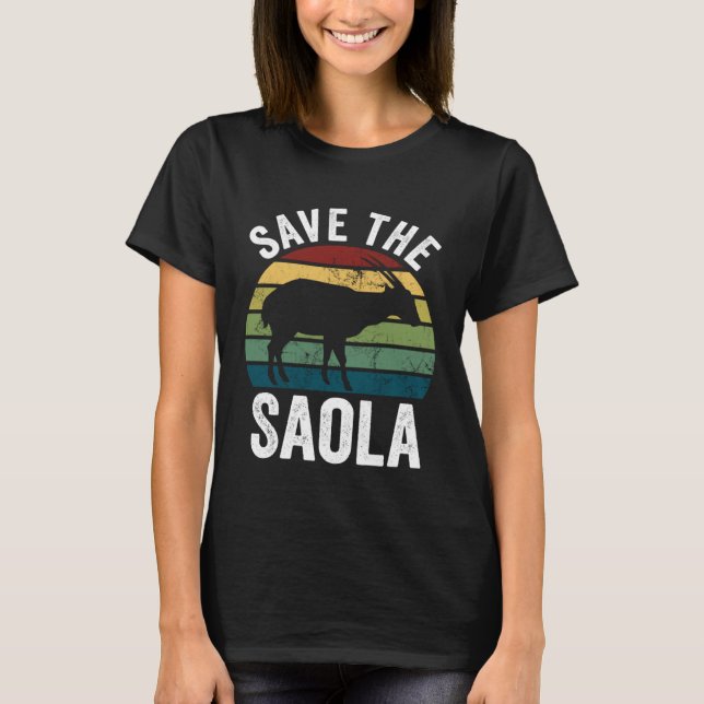 Save The Saola Wildlife Preservation Conservation T-Shirt (Front)