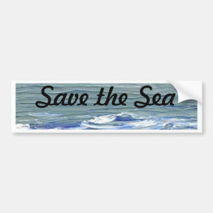 Save the Sea Bumper Sticker CricketDiane Ocean Art