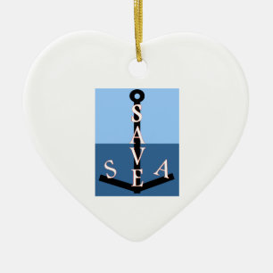 save the sea ceramic tree decoration