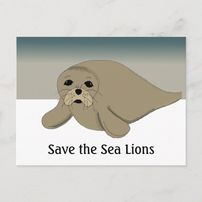 Save the Sea Lions Postcard (Front)