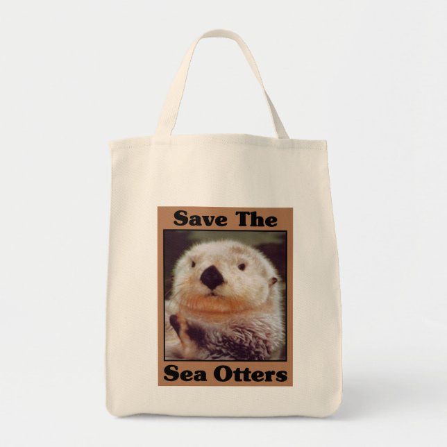 Save the Sea Otters Tote Bag (Front)