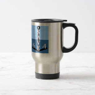 save the sea travel mug