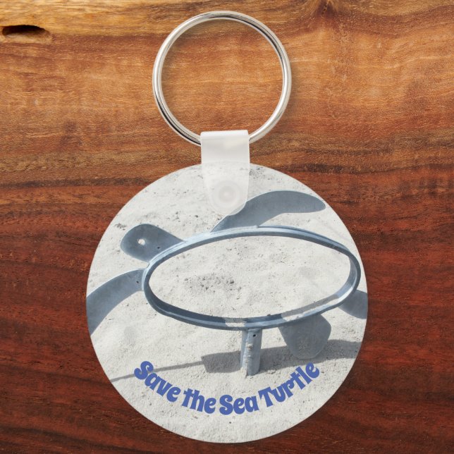 Save the Sea Turtle Key Ring (Front)