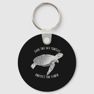 Save The Sea Turtles Protect The Earth Ocean  Key Ring