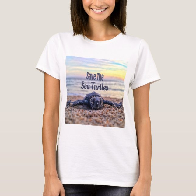Save The Sea Turtles T-Shirt (Front)