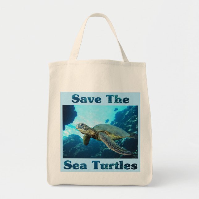 Save the Sea Turtles Tote Bag (Front)